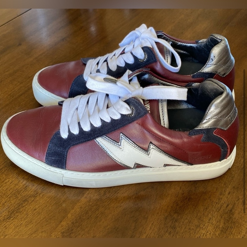 Zadig & Voltaire Maroon Flash Sneakers